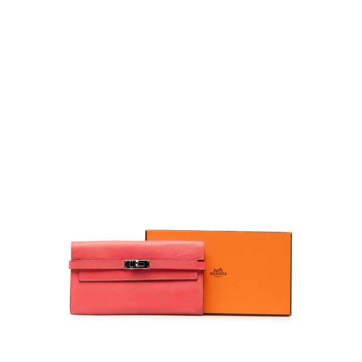 Chevre Classic Kelly Wallet Pink - Gaby Paris