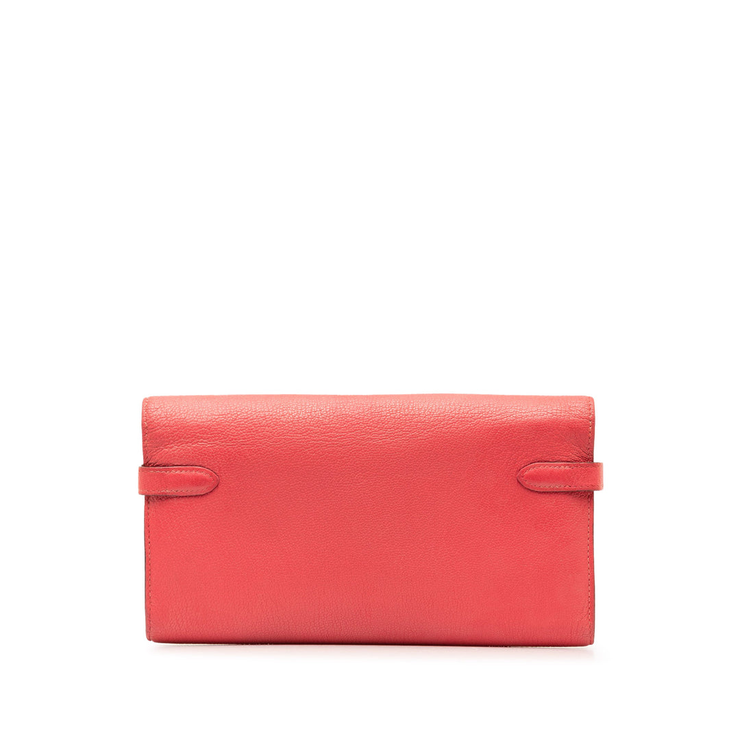 Chevre Classic Kelly Wallet Pink - Gaby Paris