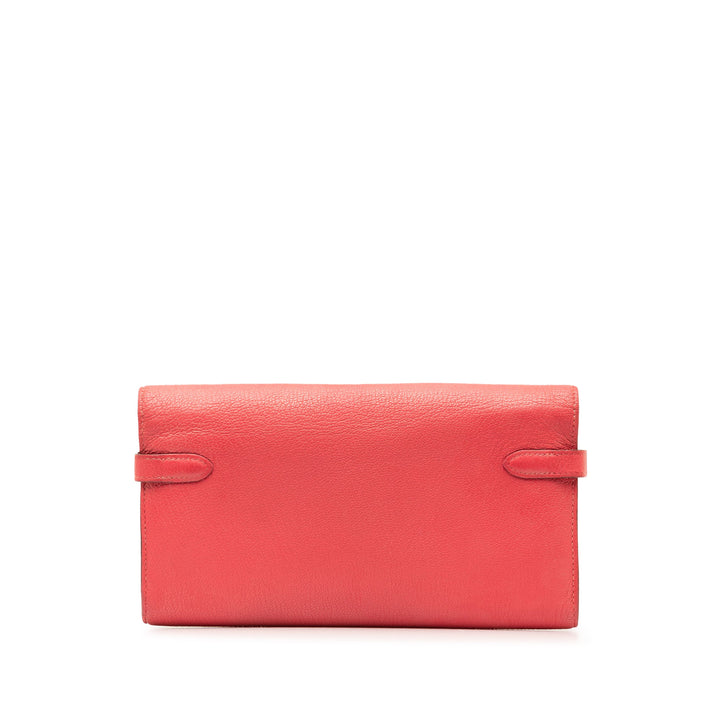 Chevre Classic Kelly Wallet Pink - Gaby Paris