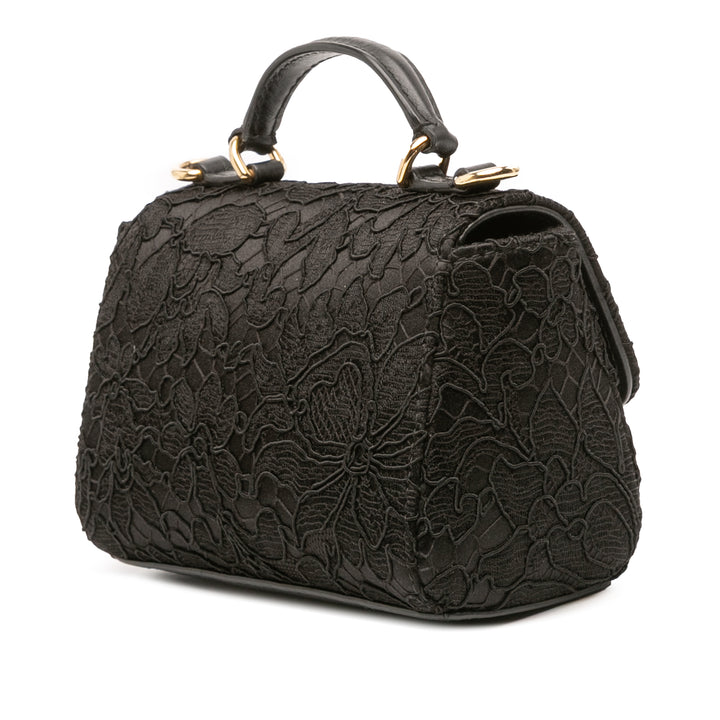 Dolce & Gabbana Soie et Lace Cristal Embellished DG à rabat Sac