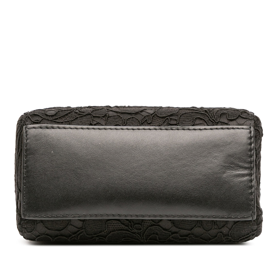 Dolce & Gabbana Soie et Lace Cristal Embellished DG à rabat Sac