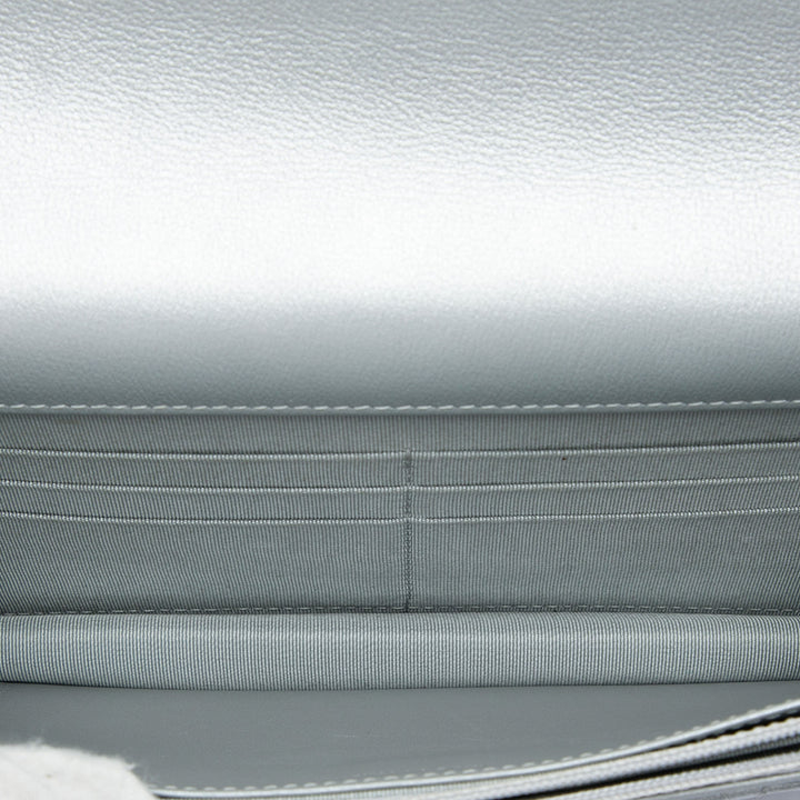 Reissue 2.55 Matelassé Métallisé vieilli Wallet on Chain Cuir de veau Argenté