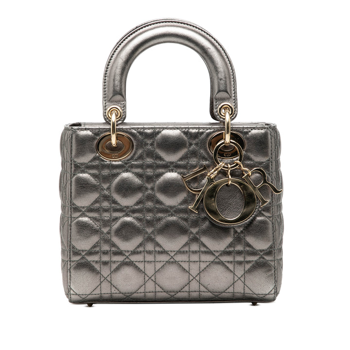 Dior Small Metallic Cuir d’agneau Cannage My ABCDior Lady Dior