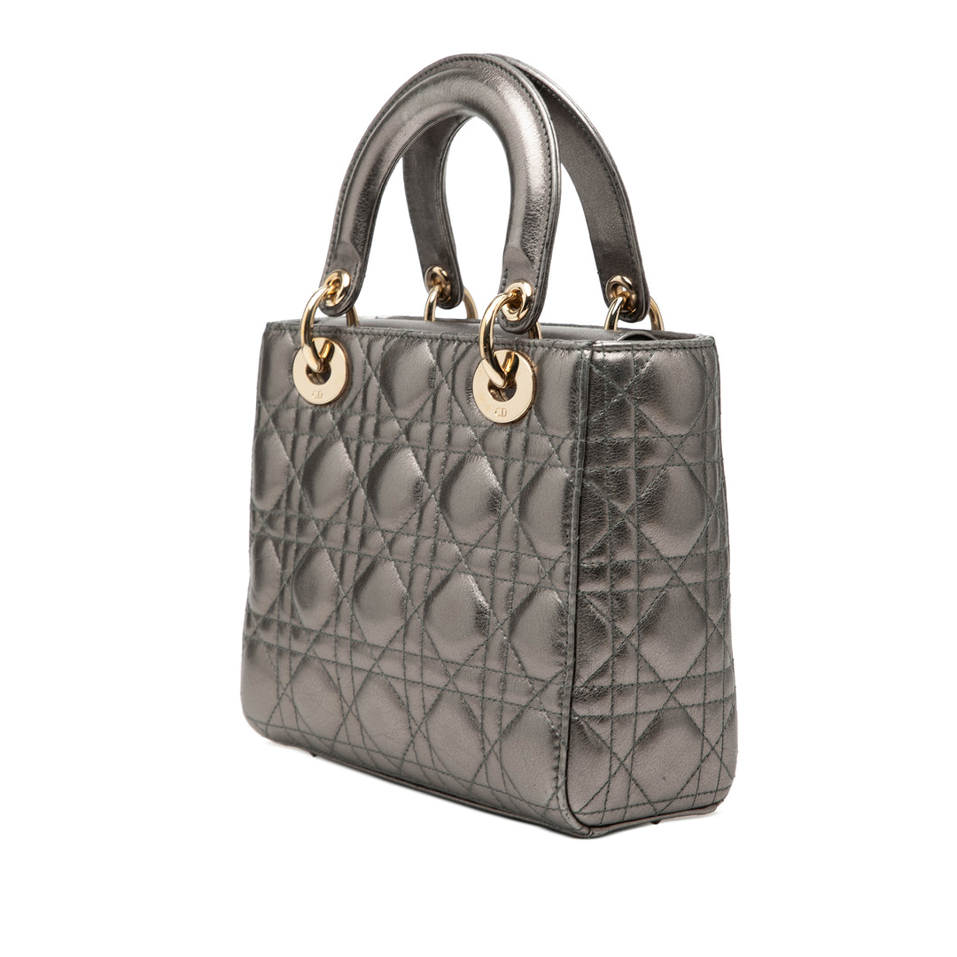 Dior Small Metallic Cuir d’agneau Cannage My ABCDior Lady Dior