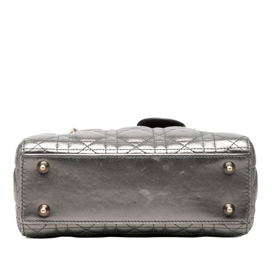 Dior Small Metallic Cuir d’agneau Cannage My ABCDior Lady Dior