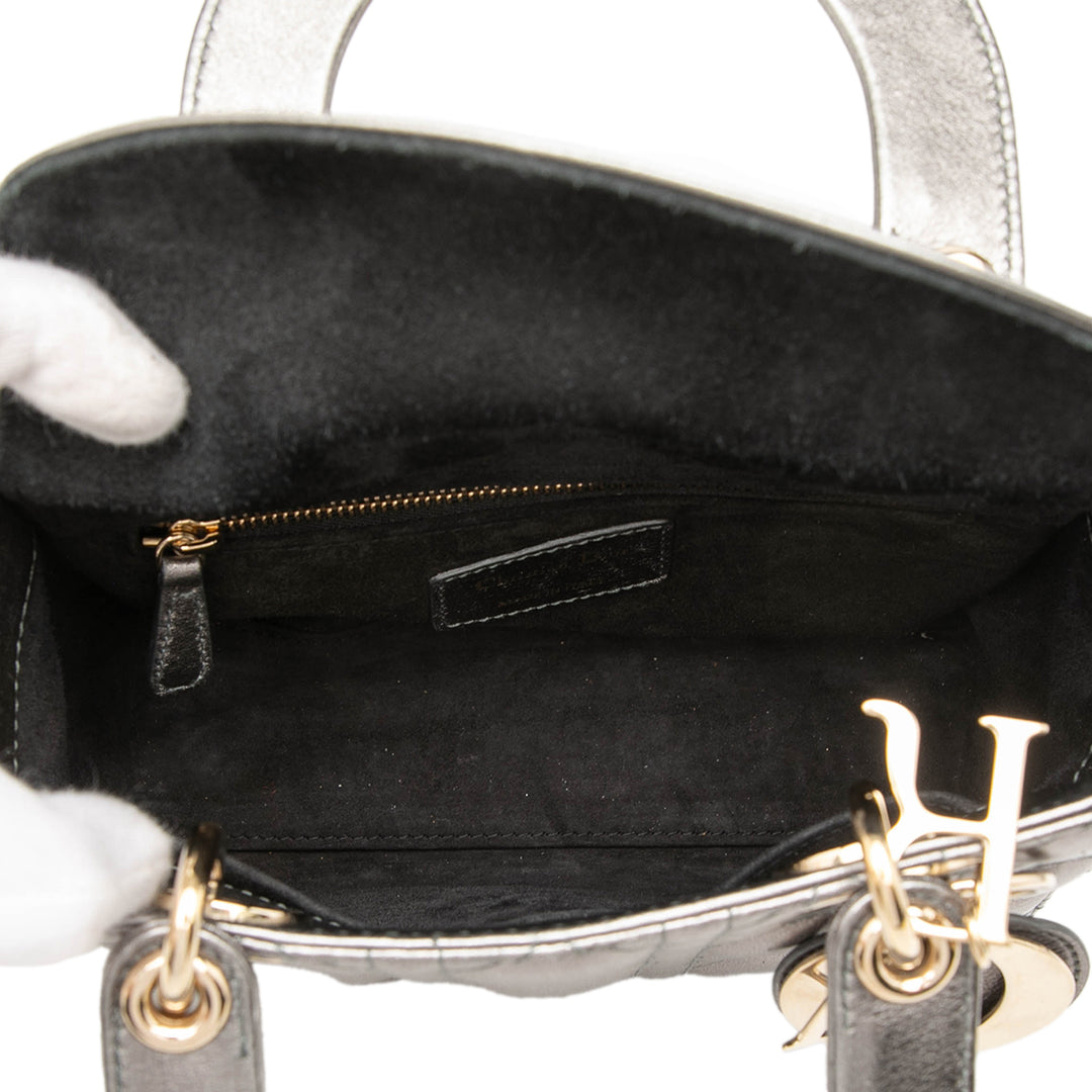 Dior Small Metallic Cuir d’agneau Cannage My ABCDior Lady Dior