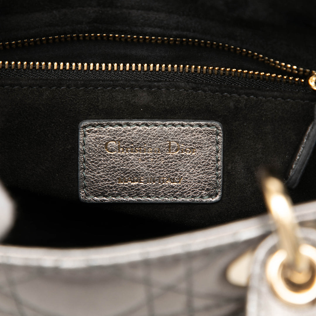 Dior Small Metallic Cuir d’agneau Cannage My ABCDior Lady Dior