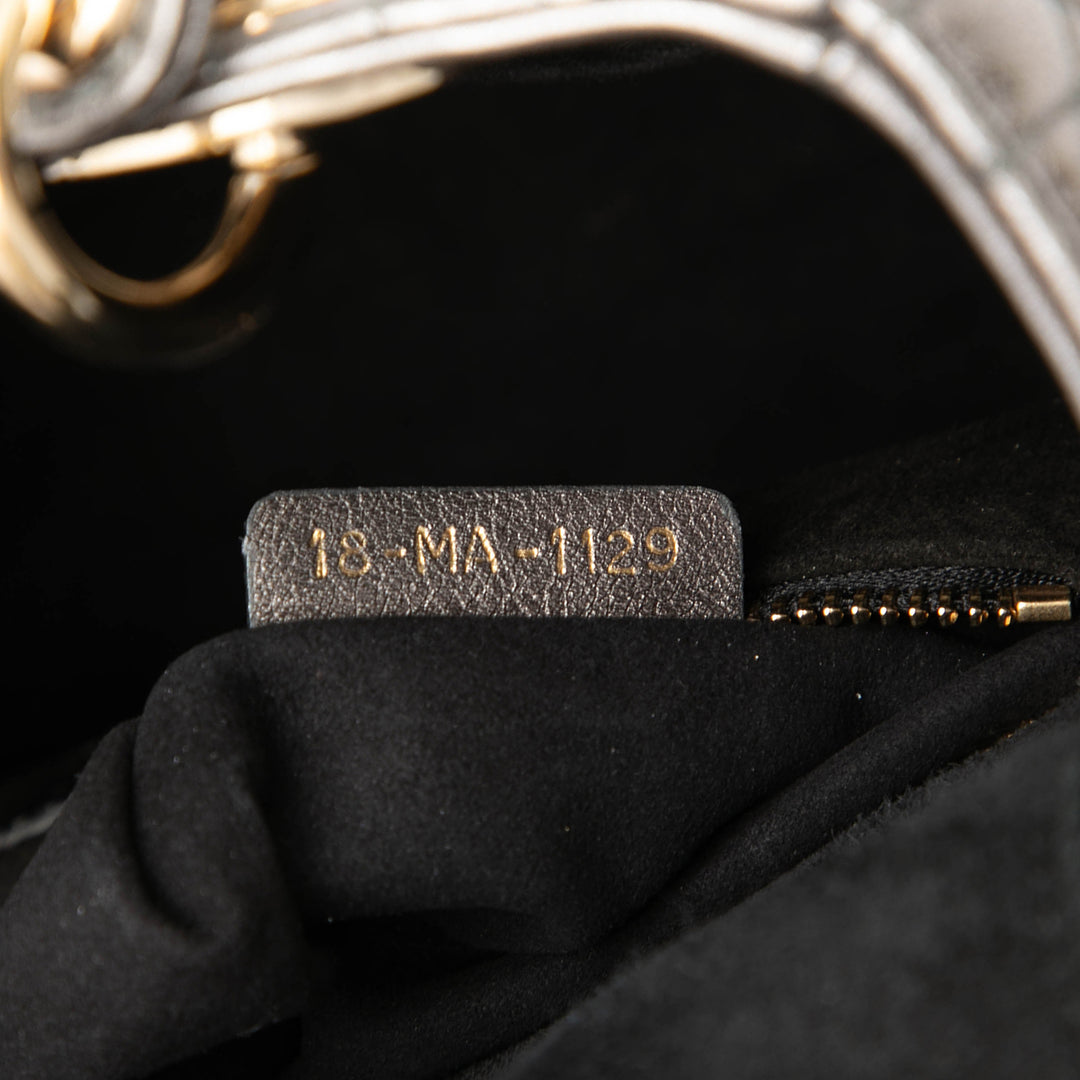 Dior Small Metallic Cuir d’agneau Cannage My ABCDior Lady Dior