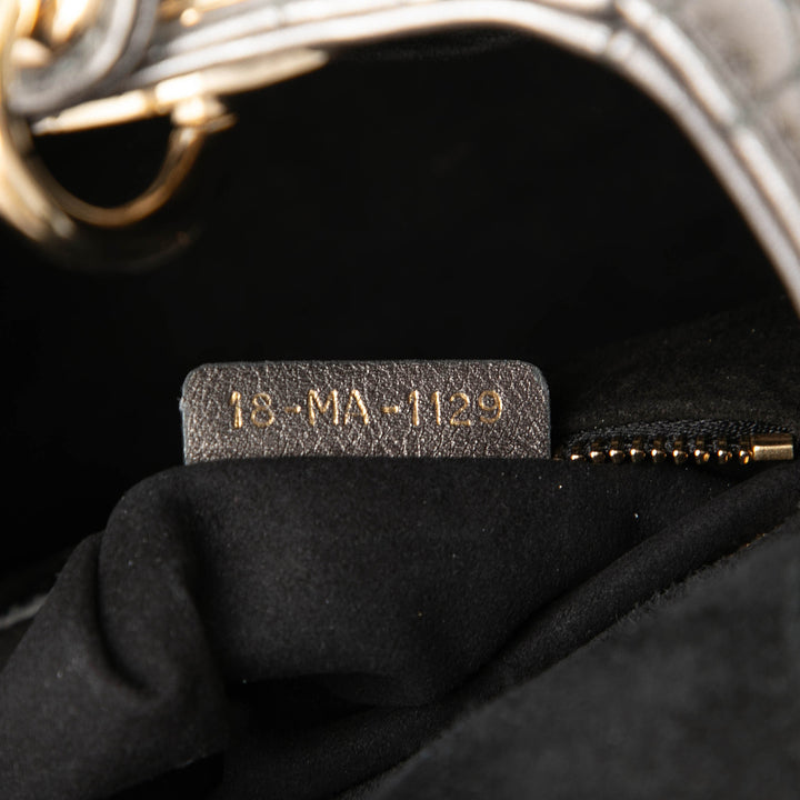 Dior Small Metallic Cuir d’agneau Cannage My ABCDior Lady Dior