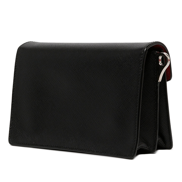 Prada Sac bandoulière Lux Sound Lock Saffiano Noir – vue 2 – GABY PARIS