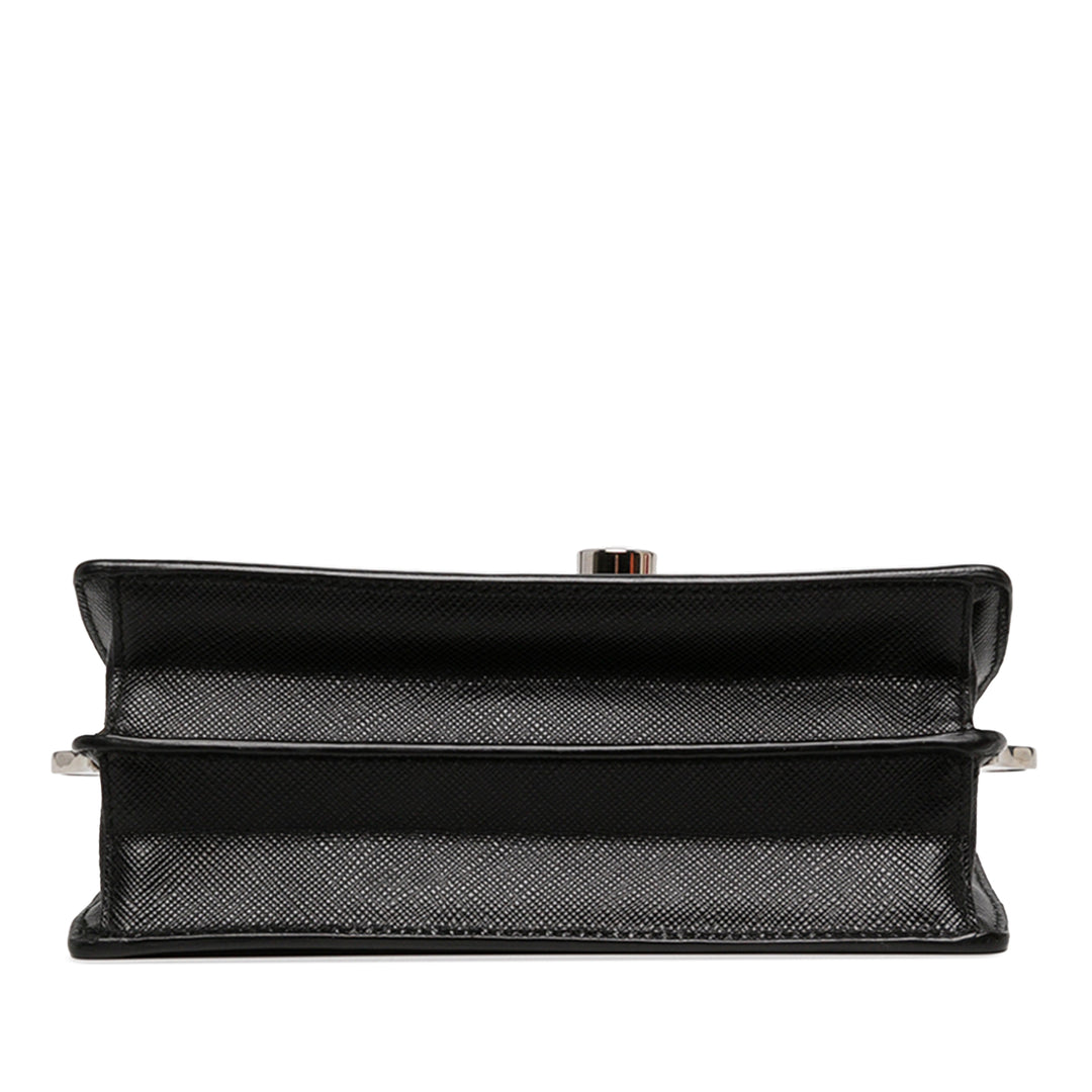 Prada Sac bandoulière Lux Sound Lock Saffiano Noir – vue 3 – GABY PARIS