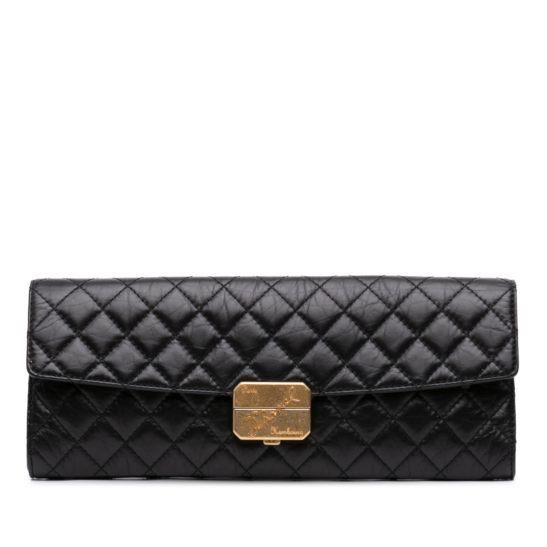 Chanel Paris Hamburg Matelassé vieilli Cuir de veau Pochette