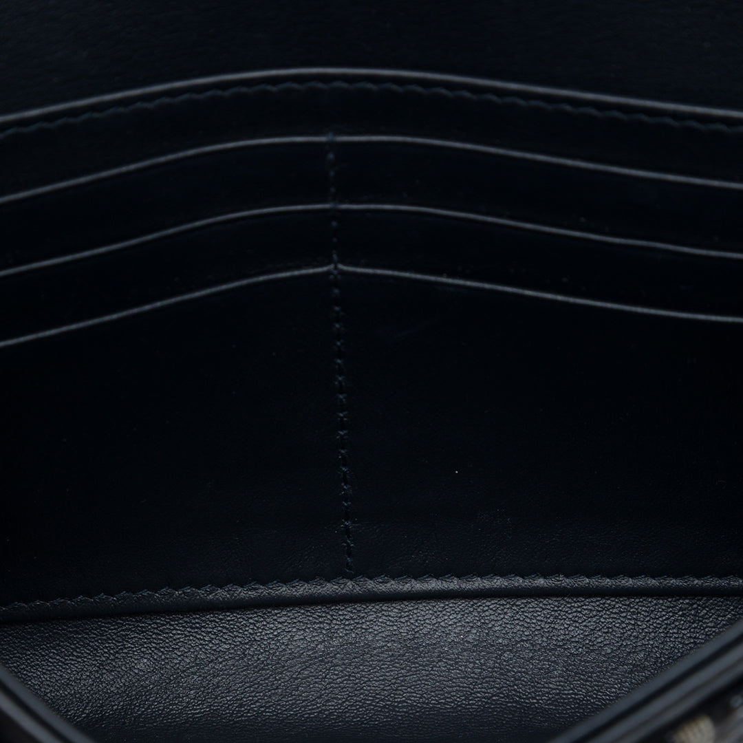 Dior Saddle Wallet on Chain Oblique Bleu