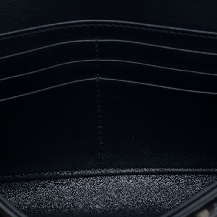 Dior Saddle Wallet on Chain Oblique Bleu