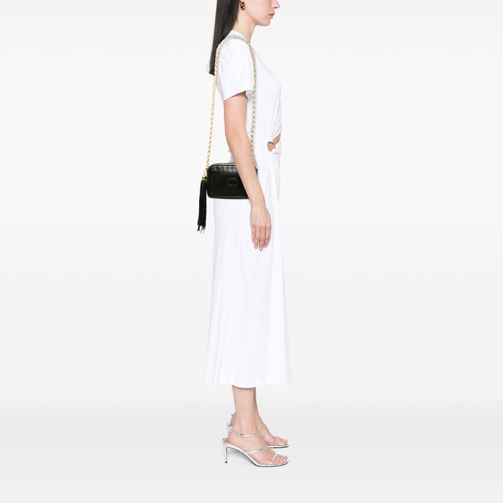 Chanel CC Vertical Matelassé Cuir d’agneau Pompon Sac caméra
