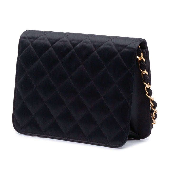 Chanel Mini Square Matelassé Satin Simple rabat