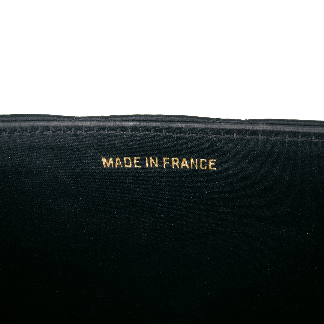 Chanel Mini Square Matelassé Satin Simple rabat