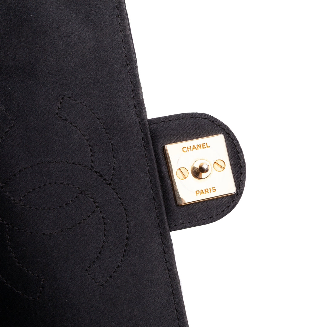 Chanel Mini Square Matelassé Satin Simple rabat