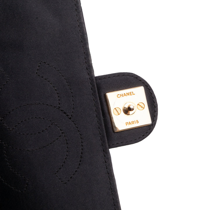 Chanel Mini Square Matelassé Satin Simple rabat
