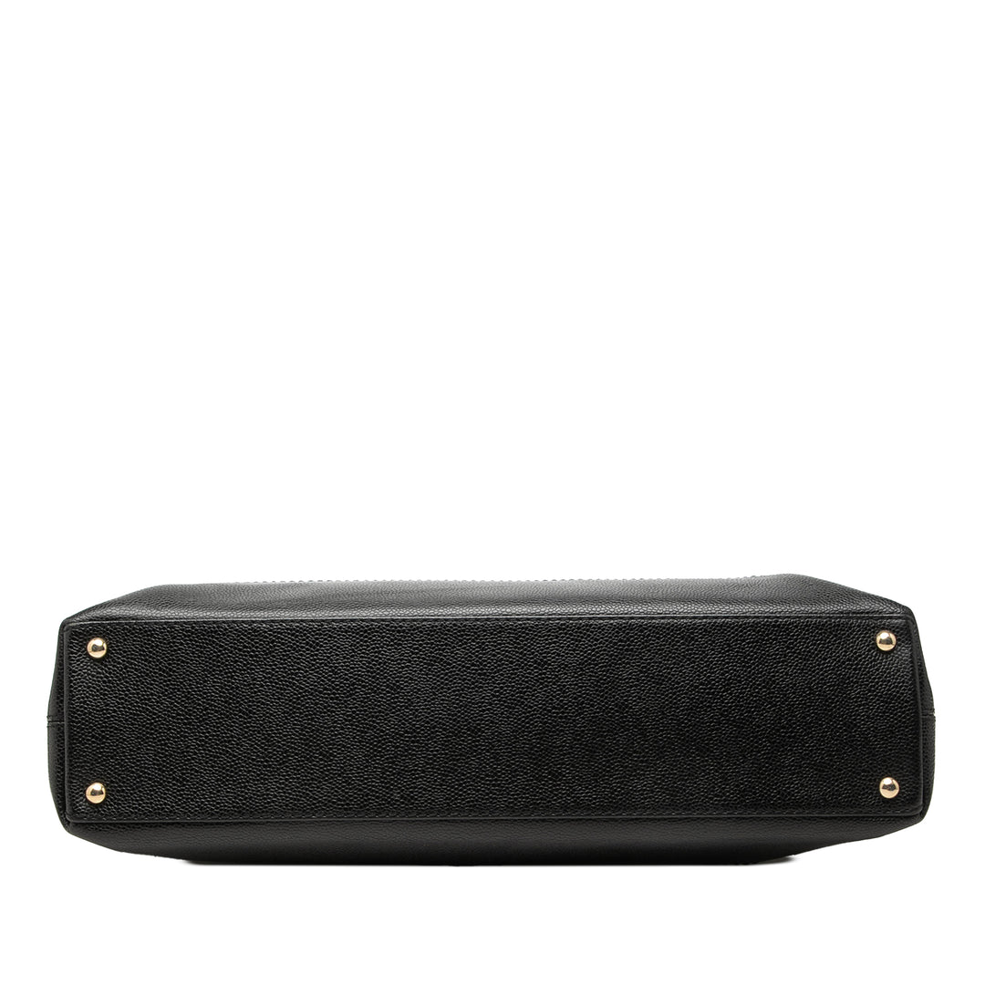 Chanel CC Cabas Cuir caviar Noir – vue 3 – GABY PARIS