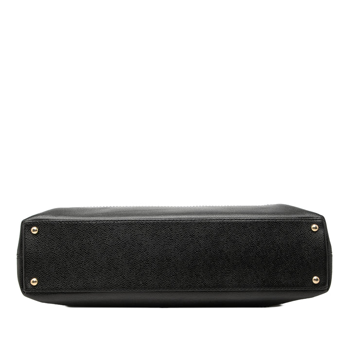 Chanel CC Cabas Cuir caviar Noir – vue 3 – GABY PARIS