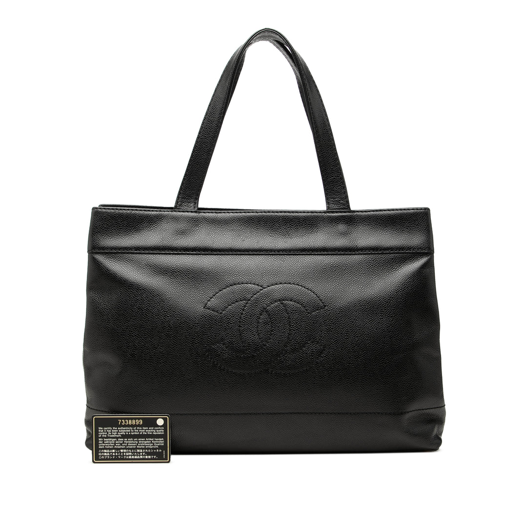 Chanel CC Cabas Cuir caviar Noir – vue 7 – GABY PARIS