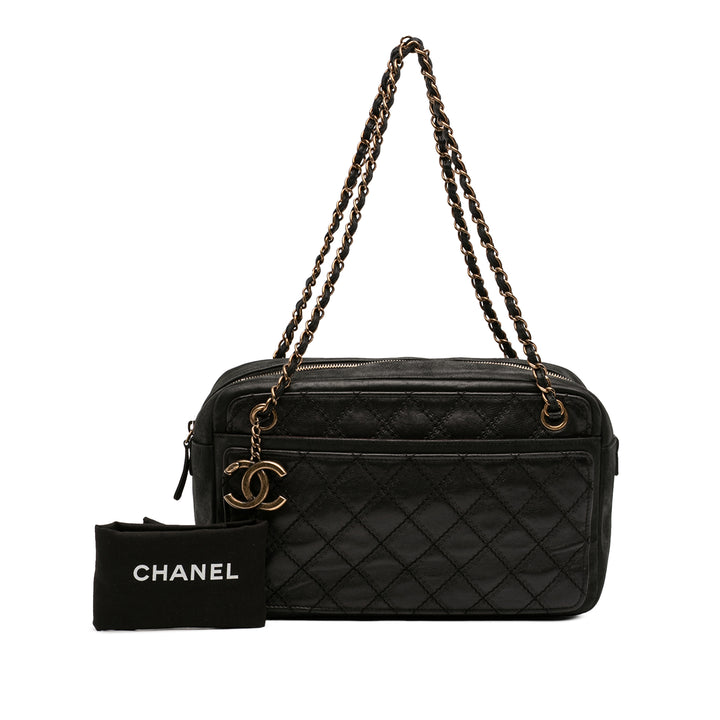 Chanel CC Iridescent Cuir d’agneau et Matelassé Cuir de veau Chain Sac bandoulière