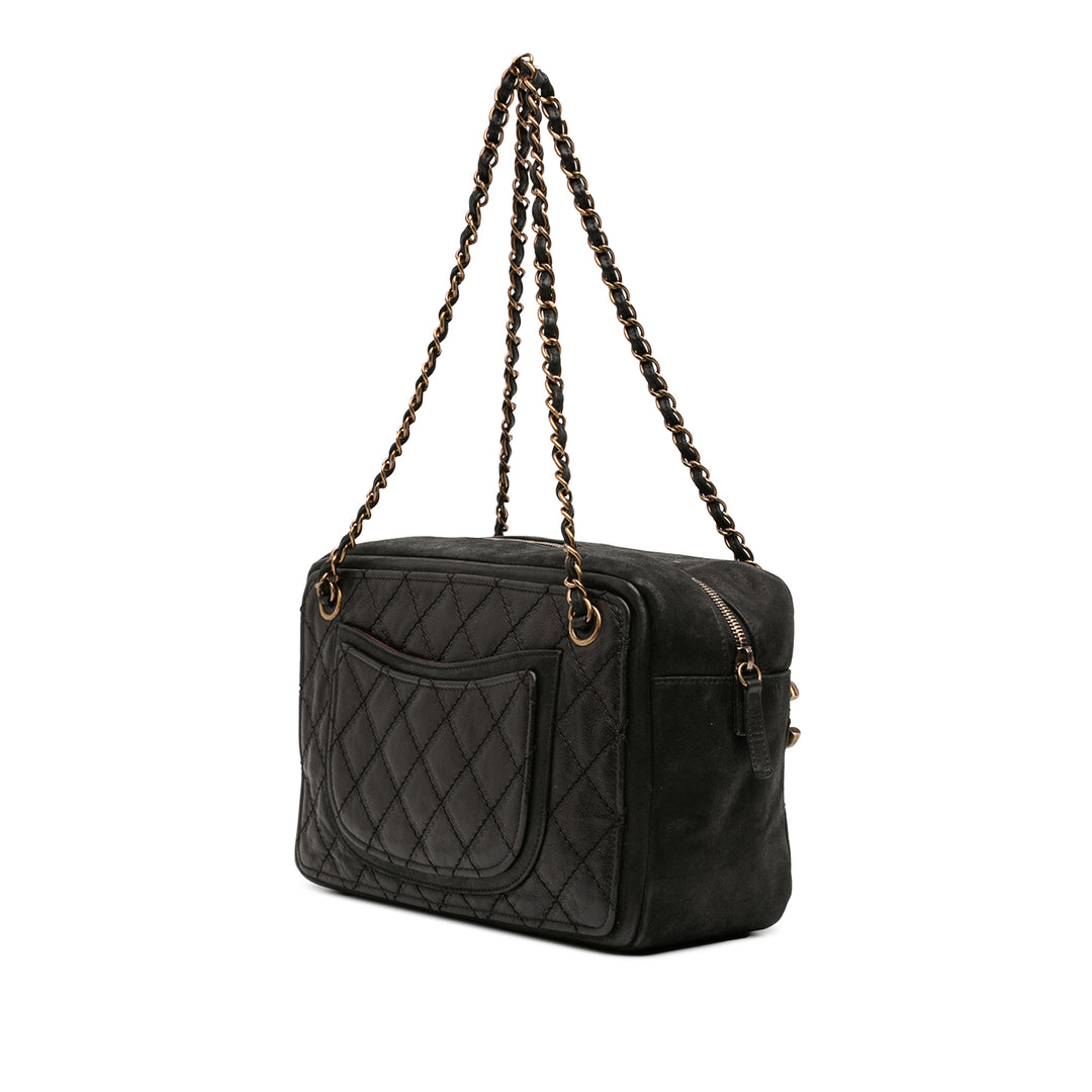 Chanel CC Iridescent Cuir d’agneau et Matelassé Cuir de veau Chain Sac bandoulière