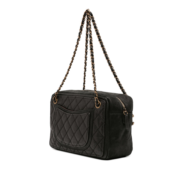 Chanel CC Iridescent Cuir d’agneau et Matelassé Cuir de veau Chain Sac bandoulière