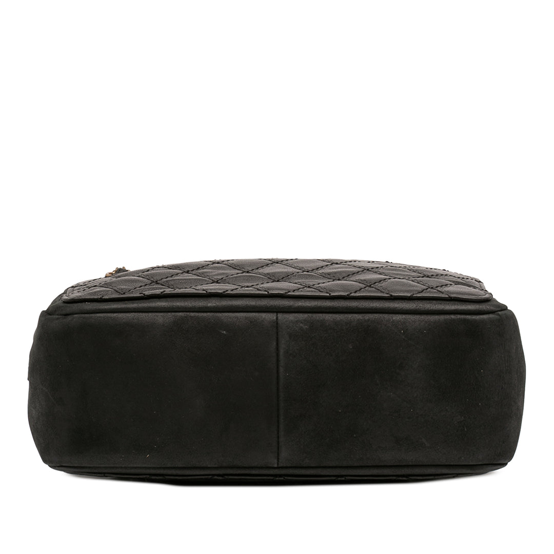 Chanel CC Iridescent Cuir d’agneau et Matelassé Cuir de veau Chain Sac bandoulière