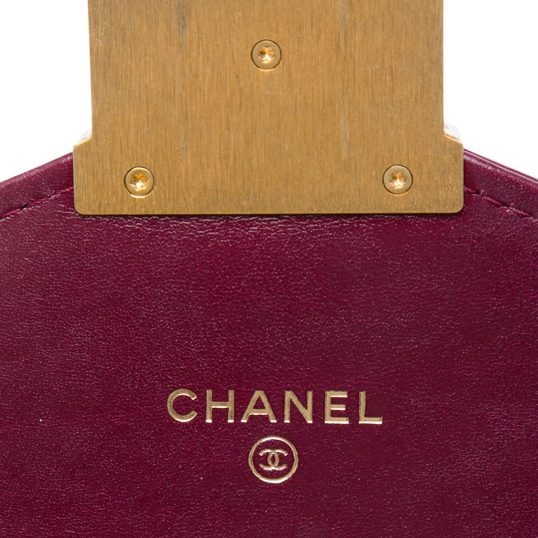 Chanel Chevron Cuir de veau Medal Wallet on Chain