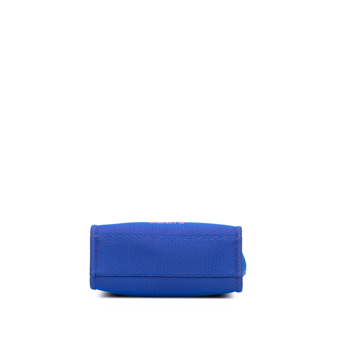 Mini Canvas Deauville Tote Blue - Gaby Paris