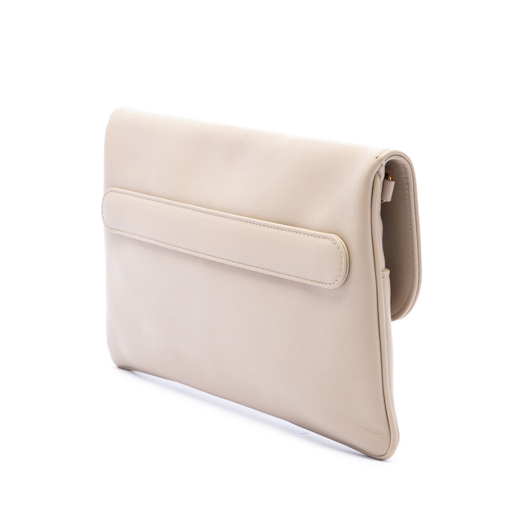 Dior DiorDouble Sac à chaîne Moyen Cuir de veau Beige – vue 2 – GABY PARIS
