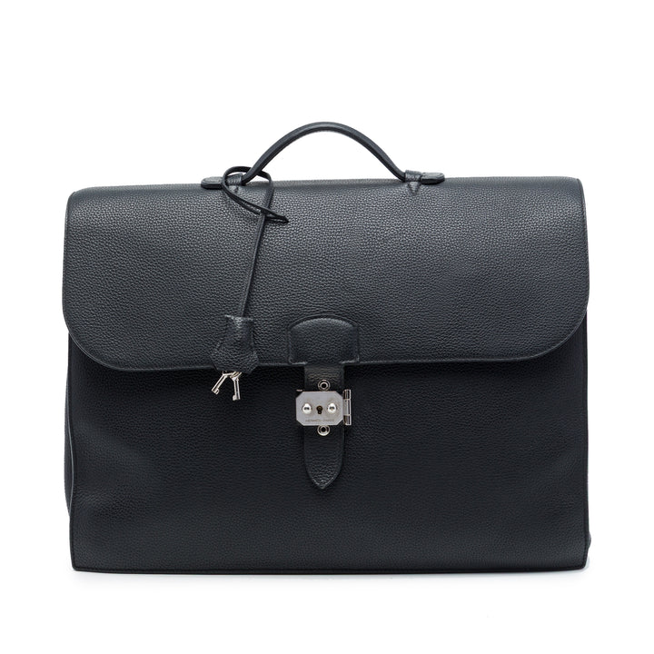Hermès Porte-documents a Depeches 41 Togo Noir – vue principale – GABY PARIS