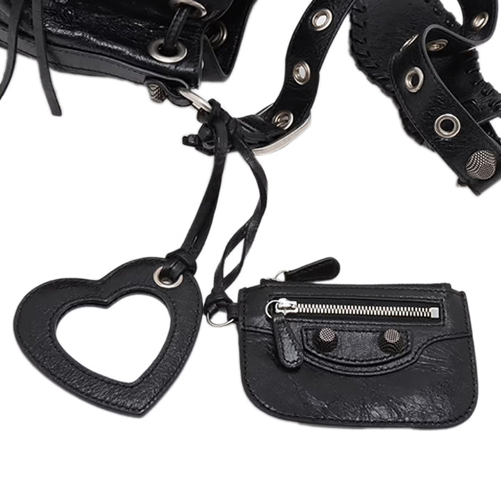 Balenciaga Sac seau Le Cagole XS Cuir d'agneau Noir – vue 11 – GABY PARIS