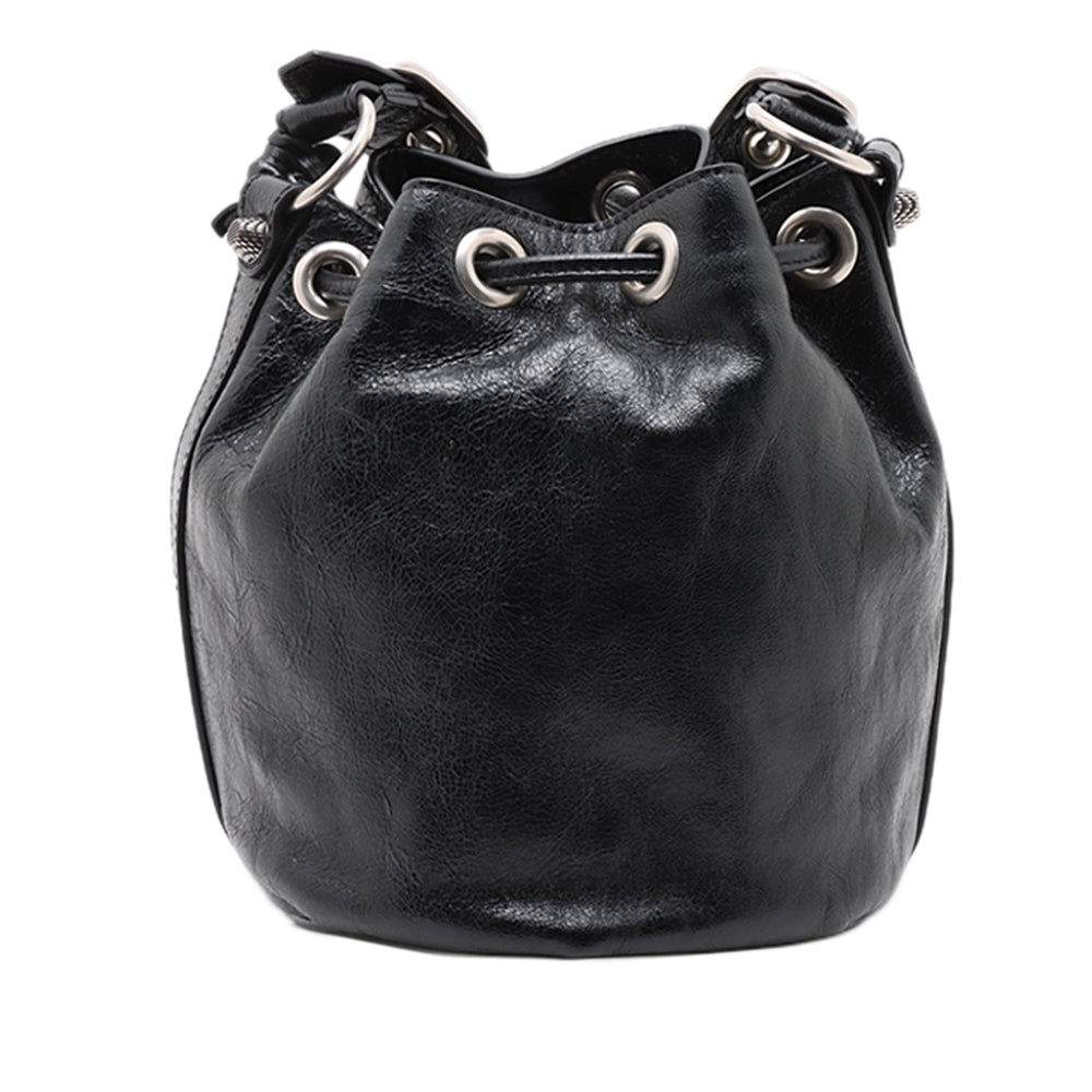 Balenciaga Sac seau Le Cagole XS Cuir d'agneau Noir – vue 2 – GABY PARIS