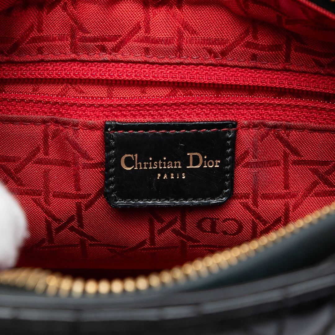 Dior Medium Cuir verni Cannage Lady Dior