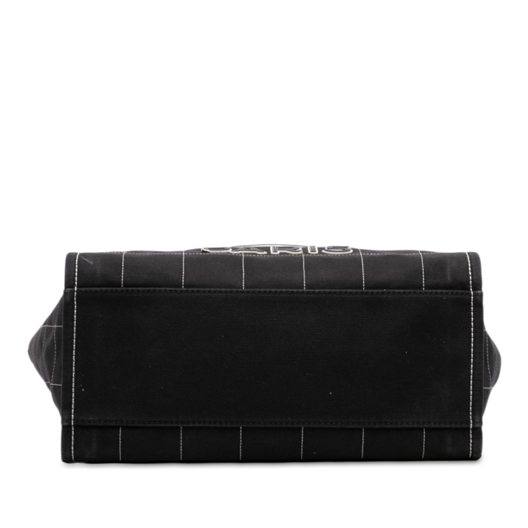 Chanel Carré Stitch Deauville Cabas Moyen Toile