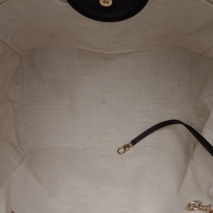 Chanel Carré Stitch Deauville Cabas Moyen Toile