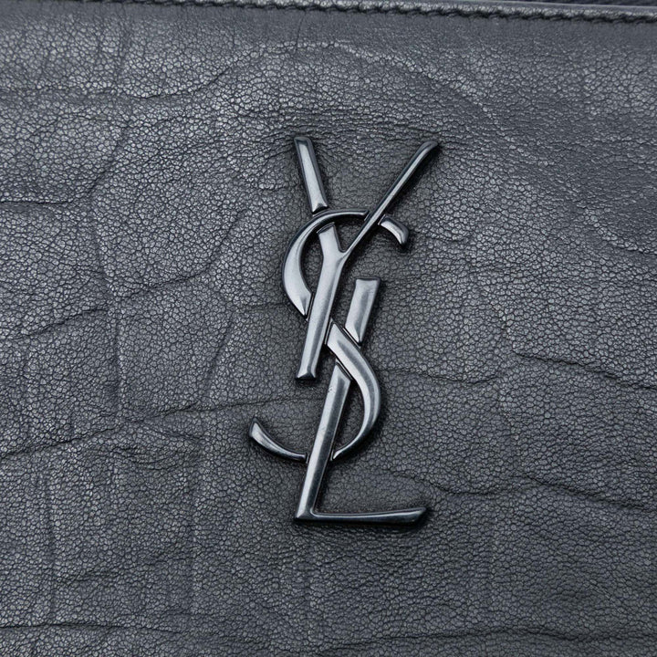 Saint Laurent Croc embossé Cuir Monogram Zip Pochette