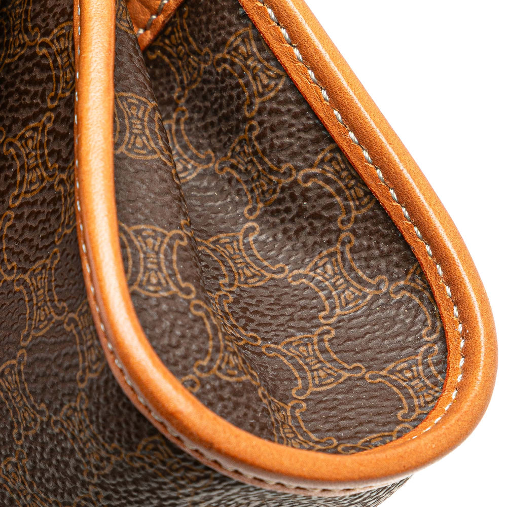 Macadam Coated Canvas Clutch Brown - Gaby Paris