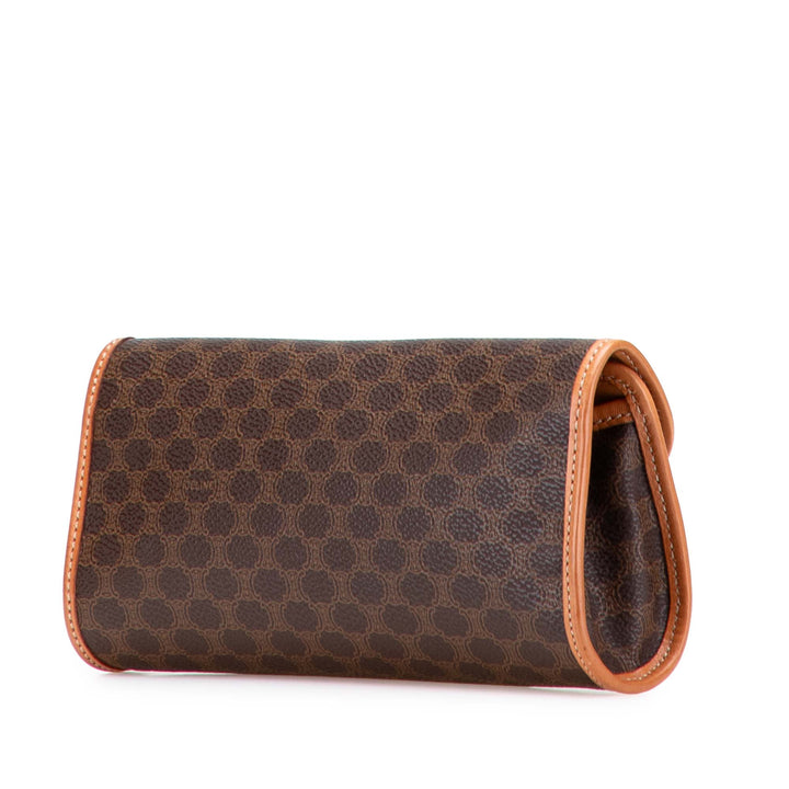 Macadam Coated Canvas Clutch Brown - Gaby Paris