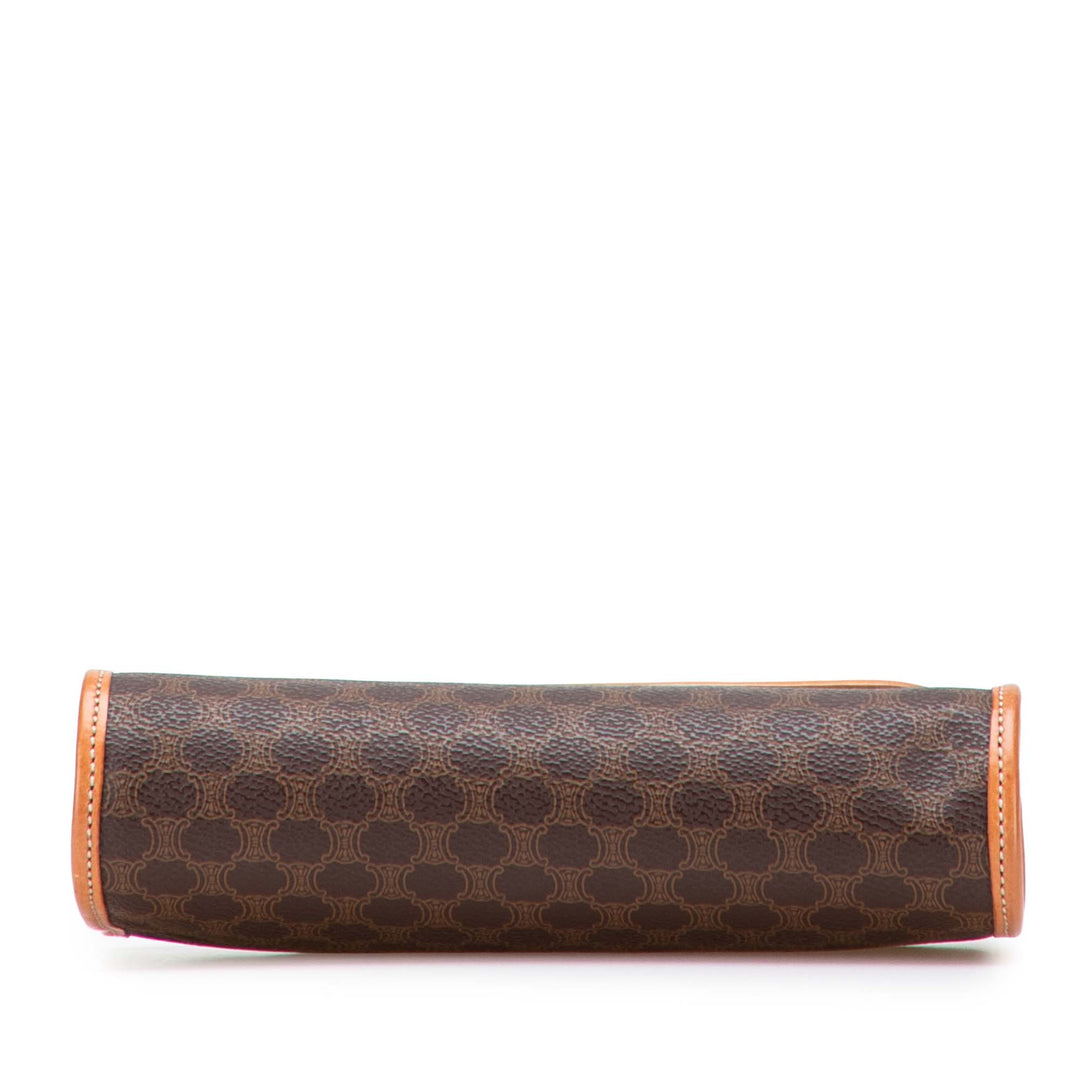 Macadam Coated Canvas Clutch Brown - Gaby Paris