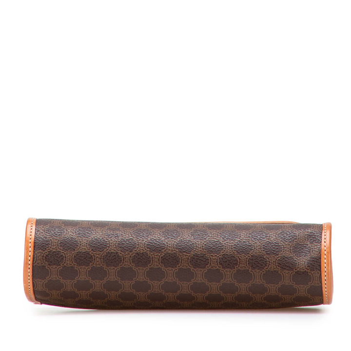 Macadam Coated Canvas Clutch Brown - Gaby Paris