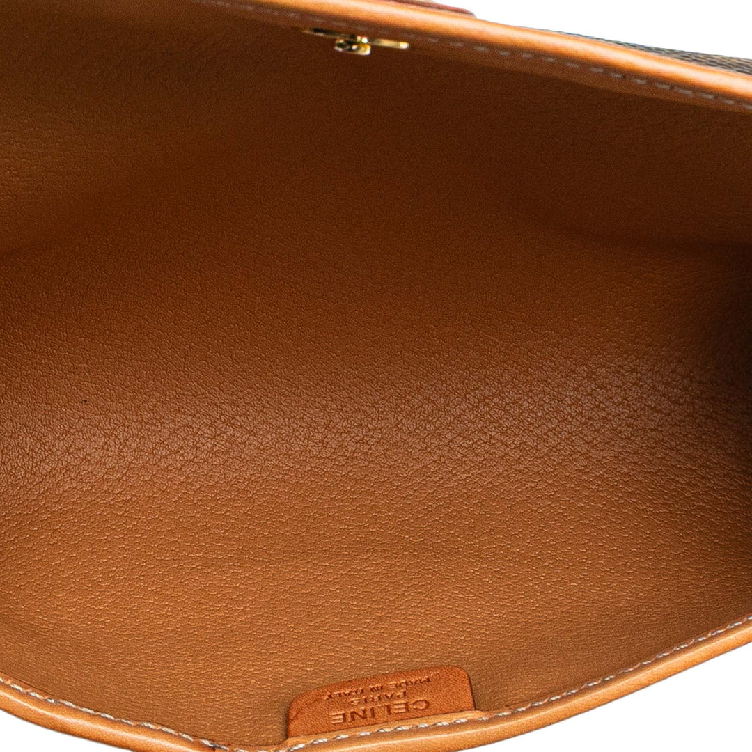 Macadam Coated Canvas Clutch Brown - Gaby Paris