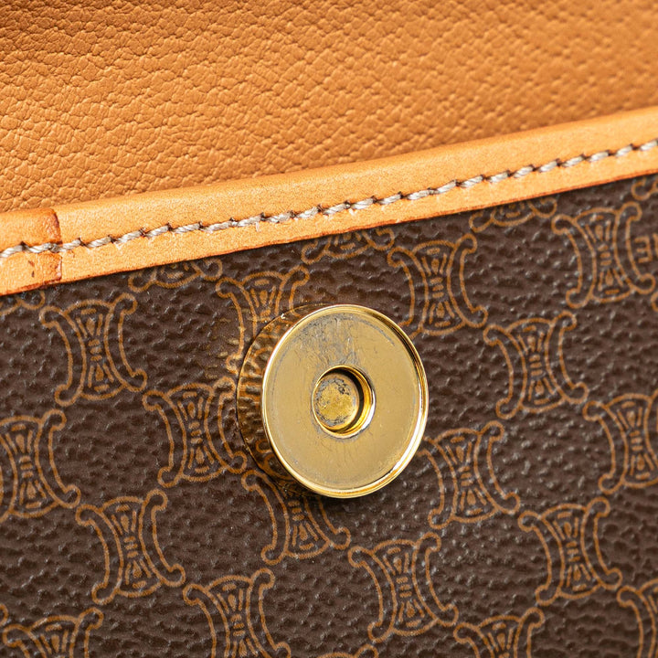 Macadam Coated Canvas Clutch Brown - Gaby Paris