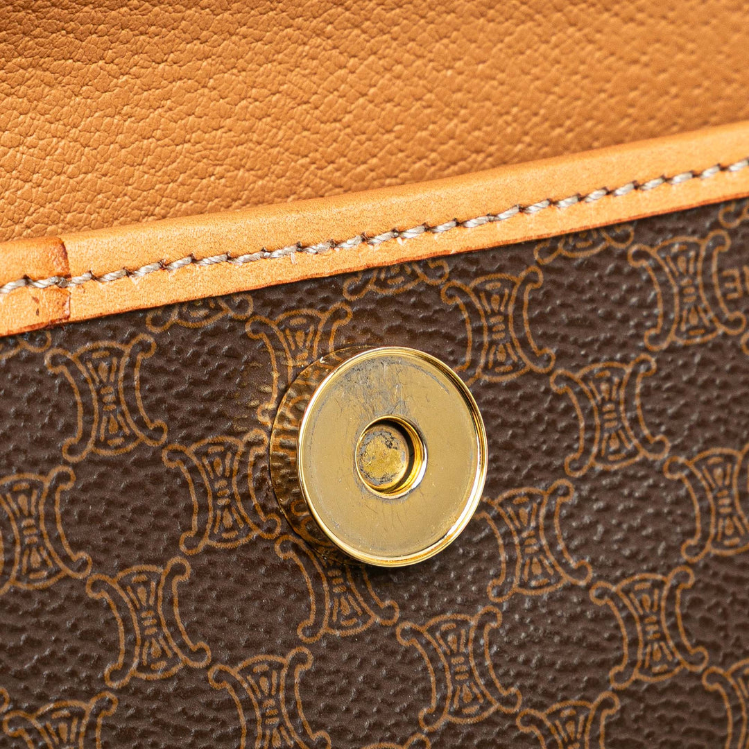 Macadam Coated Canvas Clutch Brown - Gaby Paris