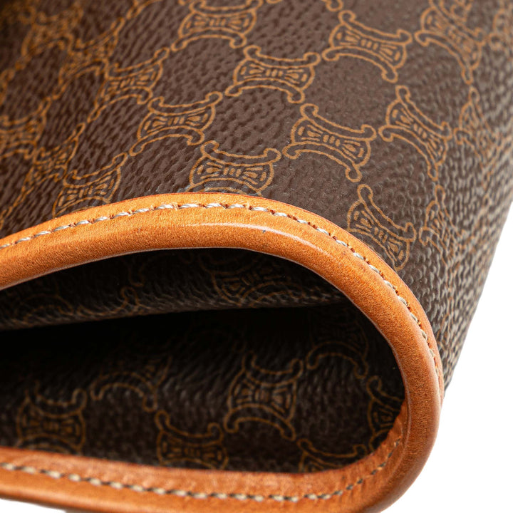 Macadam Coated Canvas Clutch Brown - Gaby Paris