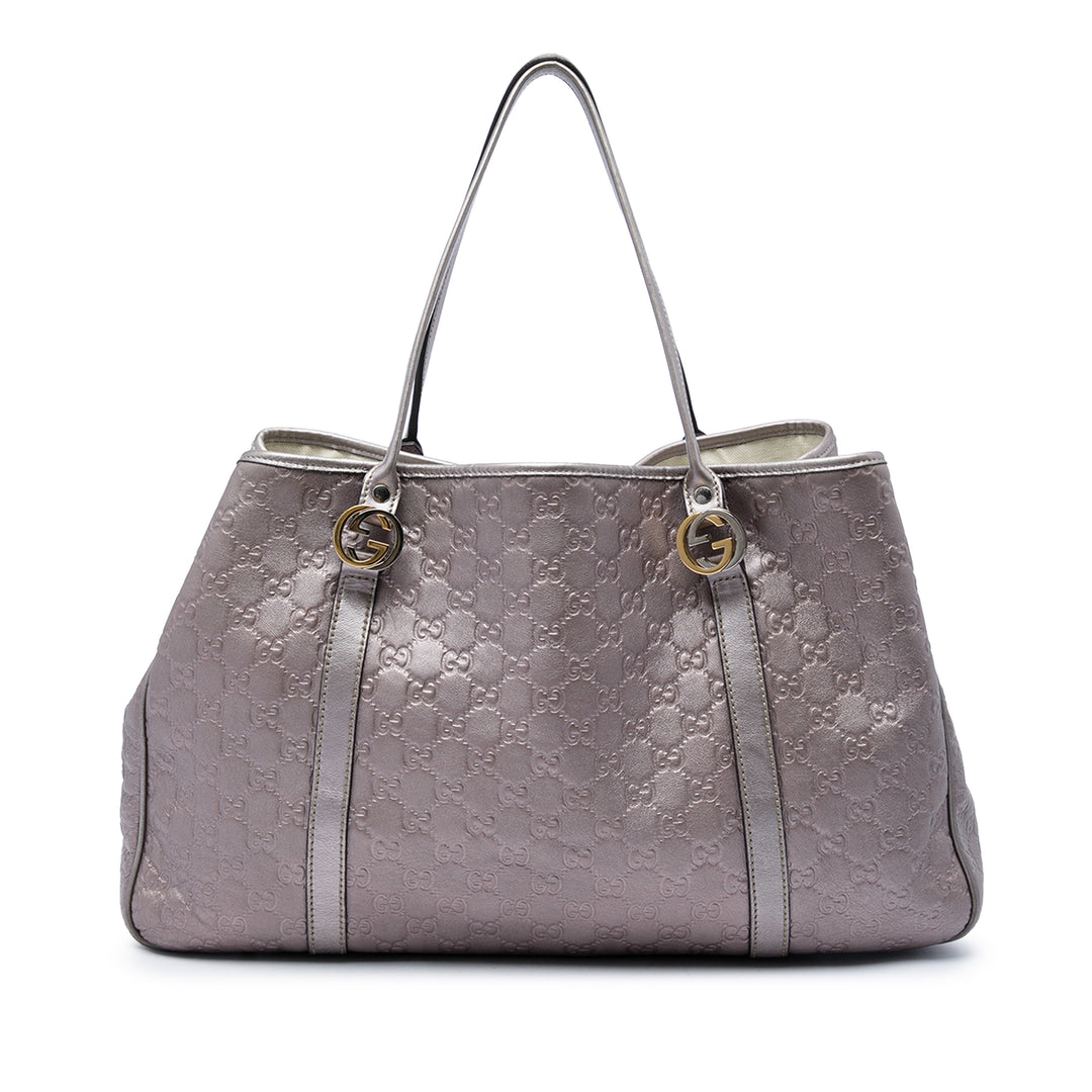 Métallisé Guccissima Twins Cabas Grand Violet