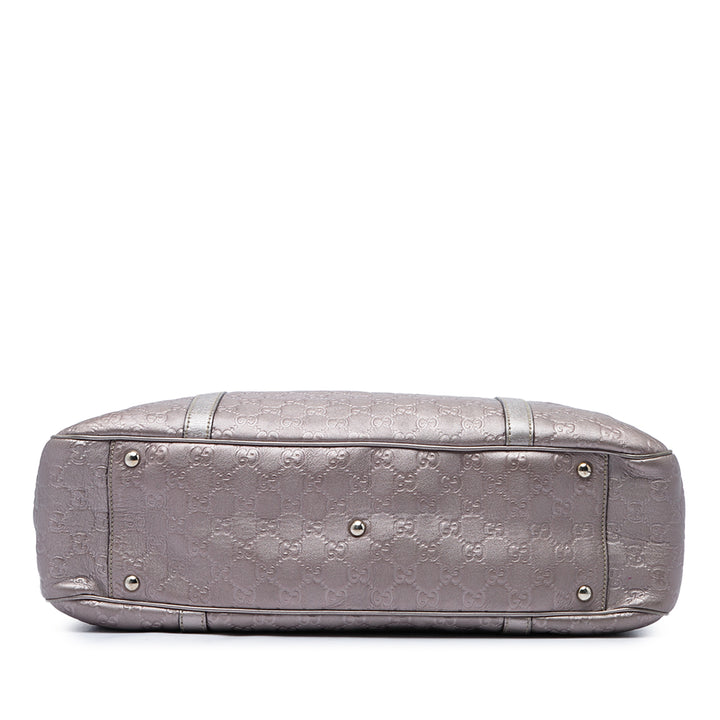 Métallisé Guccissima Twins Cabas Grand Violet